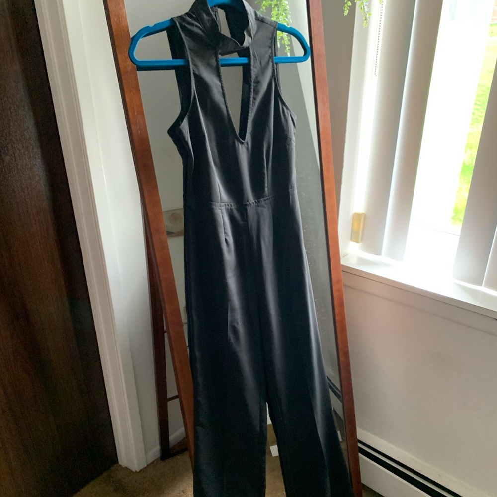 Size XS black choker jumpsuit
